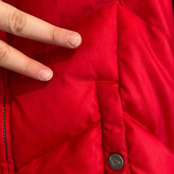 Vintage Quiksilver Red Puffer Down Full Zip Winter Ski Sports Coat Size Medium - Picture 10 of 16